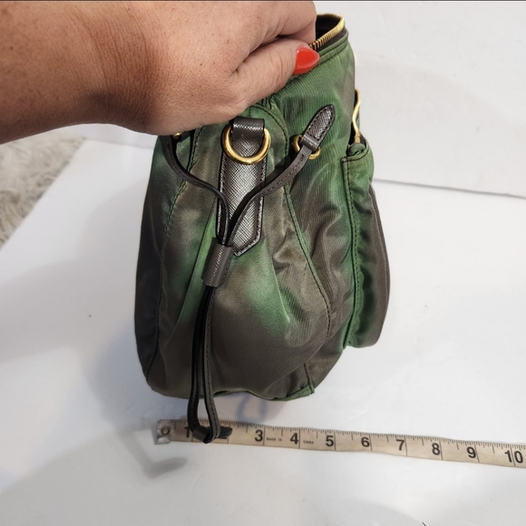 Prada Authentic nylon crossbody messenger bag ombre style green army green - Picture 16 of 16